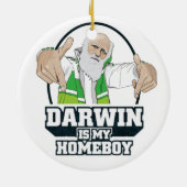 Darwin ist mein Homeboy (farbenreich) Keramik Ornament (Hinten)