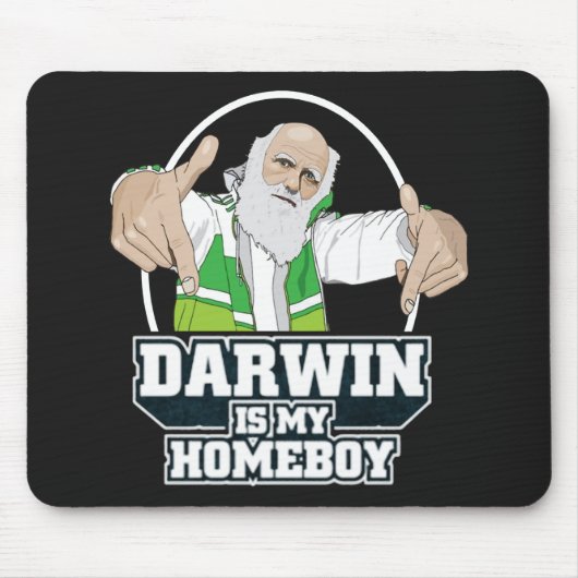 Darwin ist mein Homeboy (farbenreich) Mousepad (Vorne)
