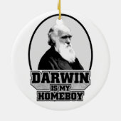 Darwin ist mein Homeboy Keramik Ornament (Hinten)