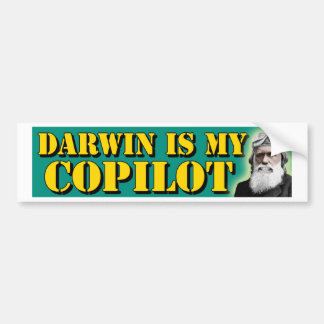 Darwin ist mein Kopilot Autoaufkleber