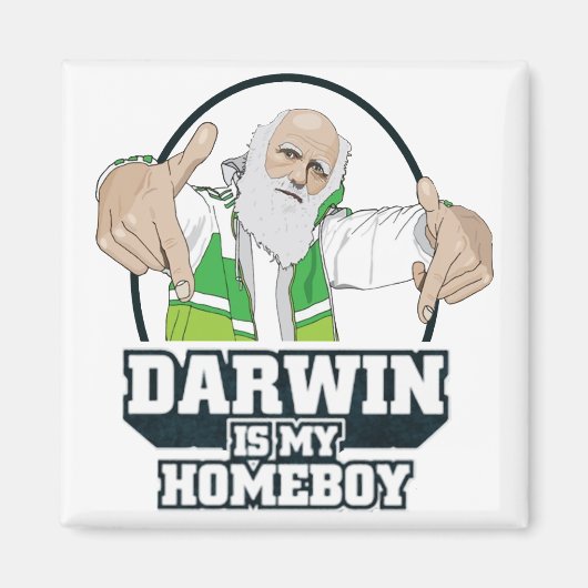 Darwin ist meine Hausfrau (Vollfarbe) Magnet (Vorne)