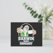 Darwin ist meine Hausfrau (Vollfarbe) Postkarte (Stehend Vorderseite)