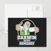Darwin ist meine Hausfrau (Vollfarbe) Postkarte (Vorne/Hinten)