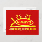 Darwin ist tot postkarte (Vorne/Hinten)