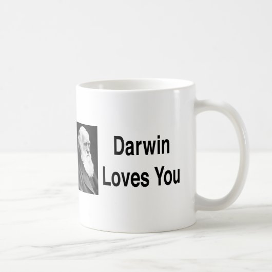 Darwin-Lieben Sie 2 Kaffeetasse (Rechts)