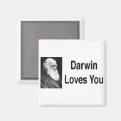 Darwin Lieben Sie 2 Magnet (Vorderseite/Rückseite)