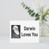 Darwin Lieben Sie 2 Postkarte (Stehend Vorderseite)