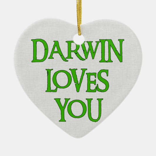 Darwin-Lieben Sie Keramikornament (Vorne)