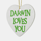 Darwin-Lieben Sie Keramikornament (Links)