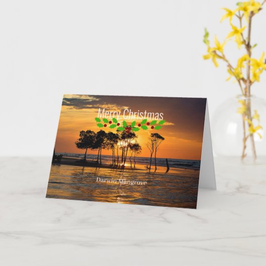 Darwin Mangrove - Frohe Weihnachten Karte (Gelbe Blume)
