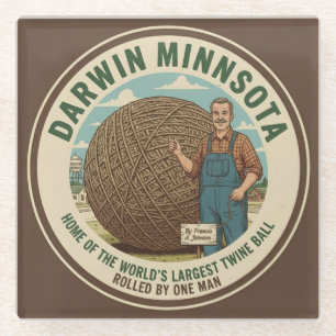 Darwin, Minnesota Twine Ball Coaster Souvenir Gesc Glasuntersetzer