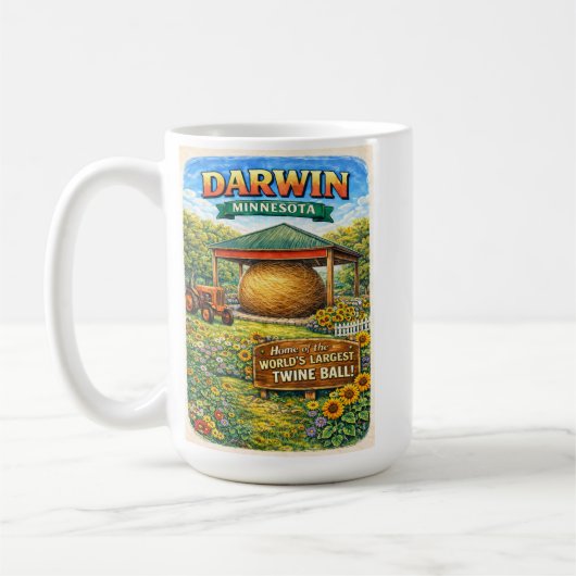 Darwin, MN Minnesota Ball of Twine Kaffeetasse (Links)