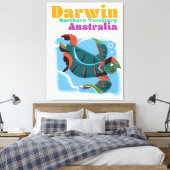 Darwin, Nordterritoriale Australien Reiseplakat Leinwanddruck (Insitu (Schlafzimmer))