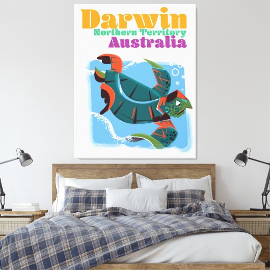 Darwin, Nordterritoriale Australien Reiseplakat Leinwanddruck (Insitu (Schlafzimmer))