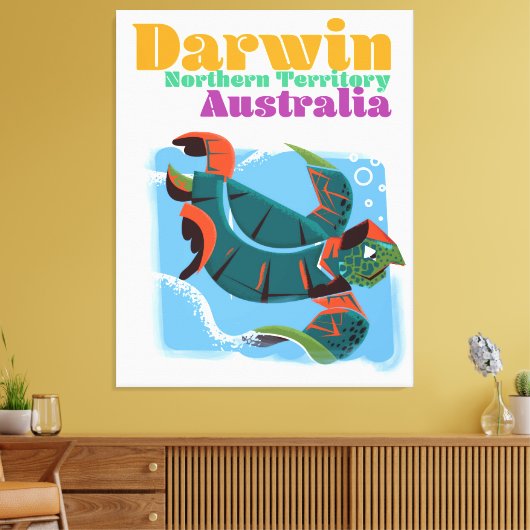 Darwin, Nordterritoriale Australien Reiseplakat Leinwanddruck (Insitu (Wohnzimmer))
