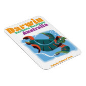 Darwin, Nordterritoriale Australien Reiseplakat Magnet (Rechte Seite)