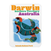 Darwin, Nordterritoriale Australien Reiseplakat Magnet (Vertikal)
