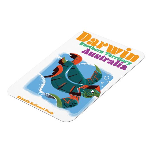 Darwin, Nordterritoriale Australien Reiseplakat Magnet (Linke Seite)