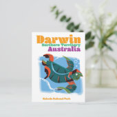 Darwin, Nordterritoriale Australien Reiseplakat Postkarte (Stehend Vorderseite)