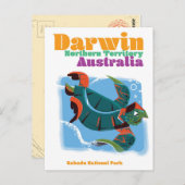 Darwin, Nordterritoriale Australien Reiseplakat Postkarte (Vorne/Hinten)