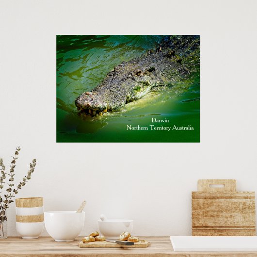 Darwin Northern Territory - Crocodile Poster (Küche)