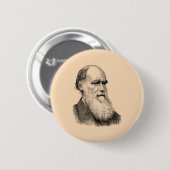 Darwin Portrait Evolution / Charles Darwin Button (Vorne & Hinten)