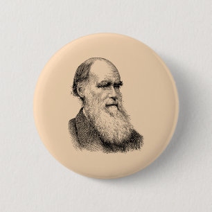 Darwin Portrait Evolution / Charles Darwin Button
