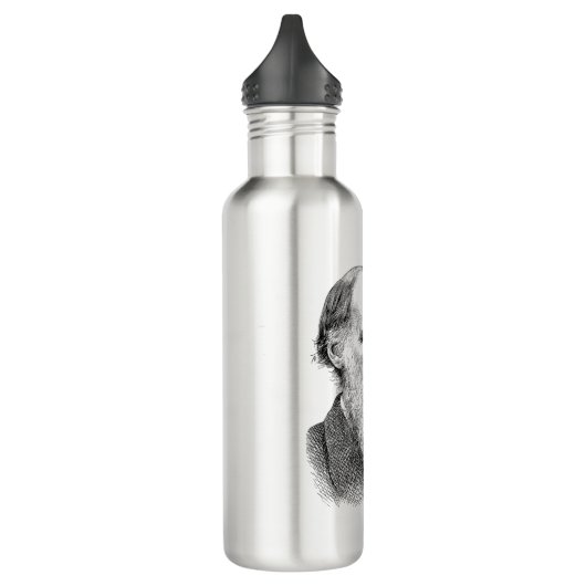 Darwin Portrait Evolution / Charles Darwin Edelstahlflasche (Links)