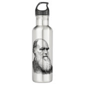 Darwin Portrait Evolution / Charles Darwin Edelstahlflasche (Vorderseite)