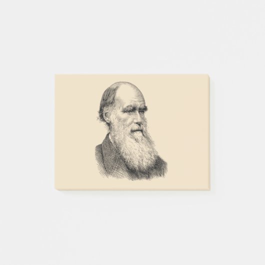 Darwin Portrait Evolution / Charles Darwin Post-it Klebezettel (Vorderseite)