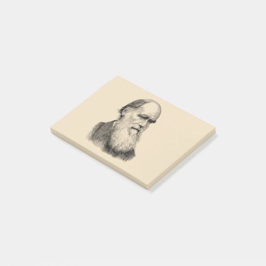 Darwin Portrait Evolution / Charles Darwin Post-it Klebezettel (angewinkelt)