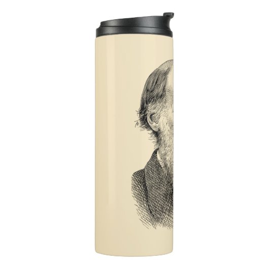 Darwin Portrait Evolution / Charles Darwin Thermosbecher (Nach links gedreht)