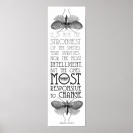 Darwin Quote Evolution Poster
