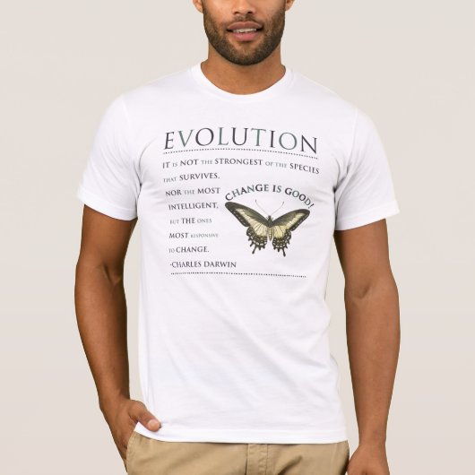 Darwin Quote Evolution T-Shirt (Vorderseite)