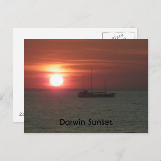 Darwin Sunset Postkarte (Vorne/Hinten)