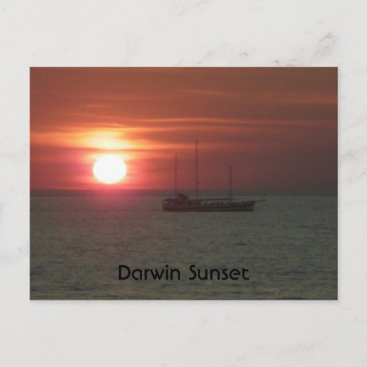 Darwin Sunset Postkarte (Vorderseite)