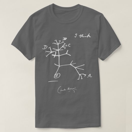 Darwin Tree of Life Ich denke T-Shirt (Design vorne)