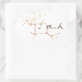 Darwin tree of life ovaler aufkleber (Tasche)