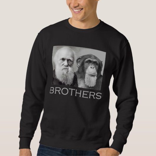 Darwin- und Schimpanse-Brüder Sweatshirt (Vorderseite)