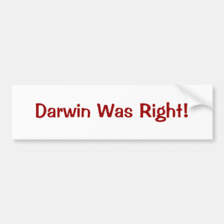 Darwin war recht! autoaufkleber