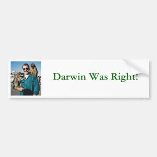 Darwin war recht! autoaufkleber