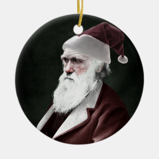 Darwin Weihnachtsmann Keramik Ornament (Vorne)
