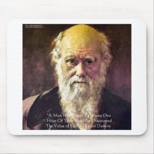 Darwin "Wert Des Lebens" Weisheitszitate Geschenke Mousepad
