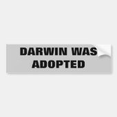 Darwin wurde Adoptiert Autoaufkleber (Vorne)