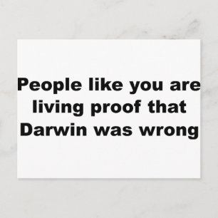 Darwinian Insult Slogan! Postkarte