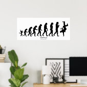 Darwinische Evolution des Rap "RAPPER" Art Poster (Heimbüro)