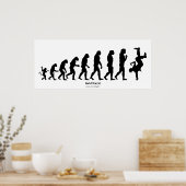 Darwinische Evolution des Rap "RAPPER" Art Poster (Küche)