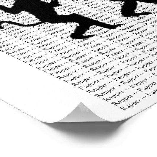 Darwinische Evolution des Rap "RAPPER" Art Poster (Ecke)