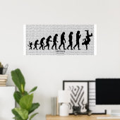 Darwinische Evolution des Rap "RAPPER" Art Poster (Heimbüro)