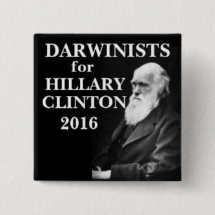 Darwinists für Hillary Clinton Button